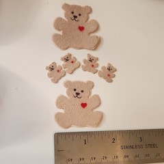 6 Vintage 80’s Sandylion Teddy Bears Fuzzy stickers