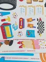 Vintage 1993 Mrs Grossman 3 Sticker 6″ x 8″ Sheets ~ Kids Clubhouse Toys Outdoor