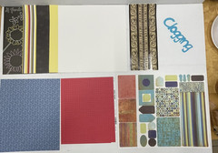 Lot of 13 Scrapbooking 12 X 12 Paper, Stickers, Die Cuts, Mixed Theme Pre-owned