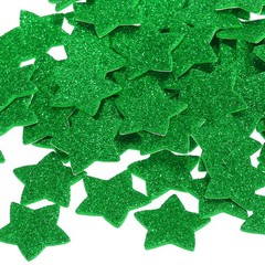 1″x1″ Star Foam Stickers, 120Pcs EVA Glitters Foam Shape Sticker, Green