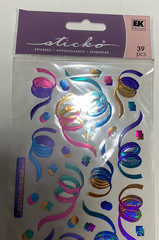 Sticko Metallic Foil Confetti Stickers EK Success 39ct 2010 SPMT17 NIP Scrapbook