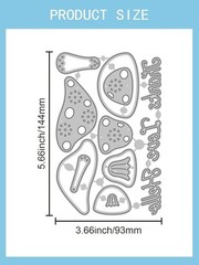 Multi size mushrooms words thanks hello love metal cutting dies cut cutter die
