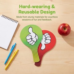 Classroom Voting Paddle 2 PCS Thumb Up Down Signs 8.27×5.11 Inch Handheld