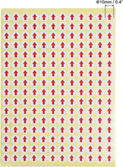 Small Arrow Stickers 0.4″ Dia, 15 Sheet Self Adhesive round Product Inspection D