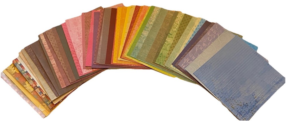 HUGE 6×6 SCRAPBOOK PAPER & CARD STOCK ~50 sheets~Mixed Patterns & Solids NEW