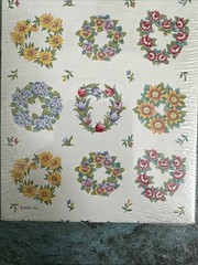 Vtg Fragrant Scratch & Sniff Floral Wreath Stickers American Greetings Sealed