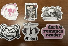 Dark Romance Reading Stickers Set Of 10