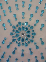 Crafters Square JEWEL STARBURST GEM STICKERS Blue/Clear 1 Sheet 3.75″X10.25″ NIP