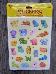New In Package! 4 Sheets Of Cat And Dog Stickers 1985 Hallmark Ambassador