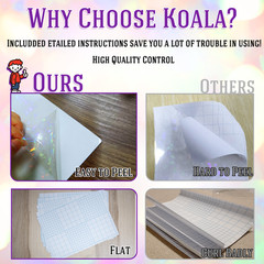 A4 25 Mixed Holographic Sticker Paper Clear Self-Adhesive Laminating Overlay