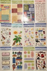 Lot of 12 CREATIVE TOUCH Scrapbooking Stickers MIX ASSORTMENT