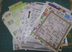 40 Sheets Scrapbooking Stickers Alphabet Mixed Lot – Assorted brands & styles