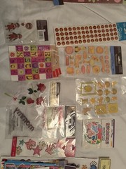 Vintage Scrapbooking Sticker Lot Dimensional Sticker Brad Die Cuts Embellishment