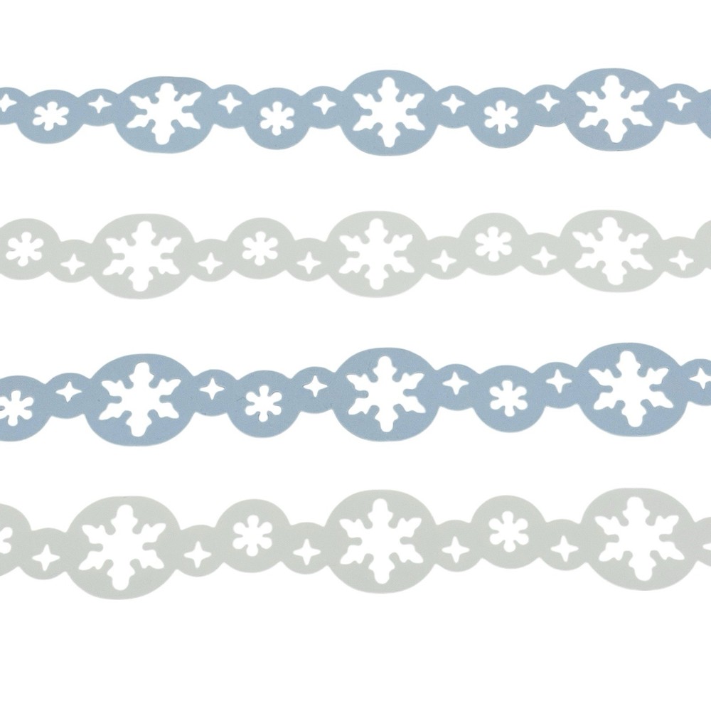 Creative Memories Snowflake Chain 12” Border Cardstock Die Cut Shapes, 4 Pieces
