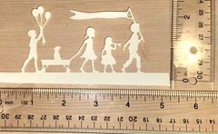 💗5 PARTY KIDS cardstock paper die cut embellishments