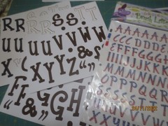 40 Sheets Scrapbooking Stickers Alphabet Mixed Lot – Assorted brands & styles