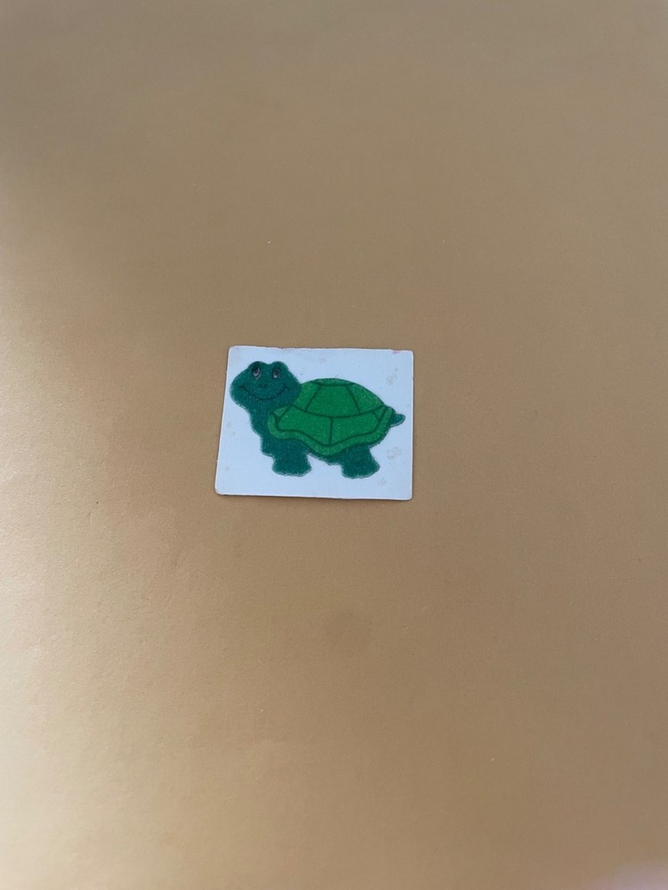 Vintage 1980s Small Fuzzy Turtle Sticker