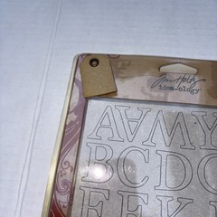 Tim Holtz Grunge Board Variety Pack Alphabet Harlequin Stripes Lot Of 4