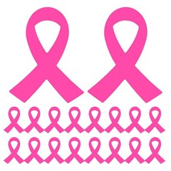 320Pcs Pink Ribbon Decals Paper for Breast Cancer Awareness and DIY Decoration