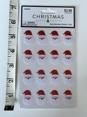 New Christmas Paper Crafts Stickers 4 Packages Santa Hat Tree Red Green