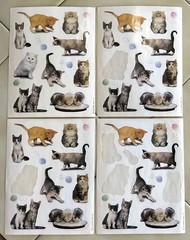 Large Mixed Lot Hallmark / Jolee’s / StickyPix CATS & KITTENS Stickers, some 3D