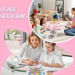 Glitter Smile Extra Tokens Reward Jar 45 PCS Happy Face Wooden Cutouts Classroom