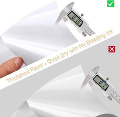 300 Sheets White Sticker Paper 8.5×11 for Inkjet Printer