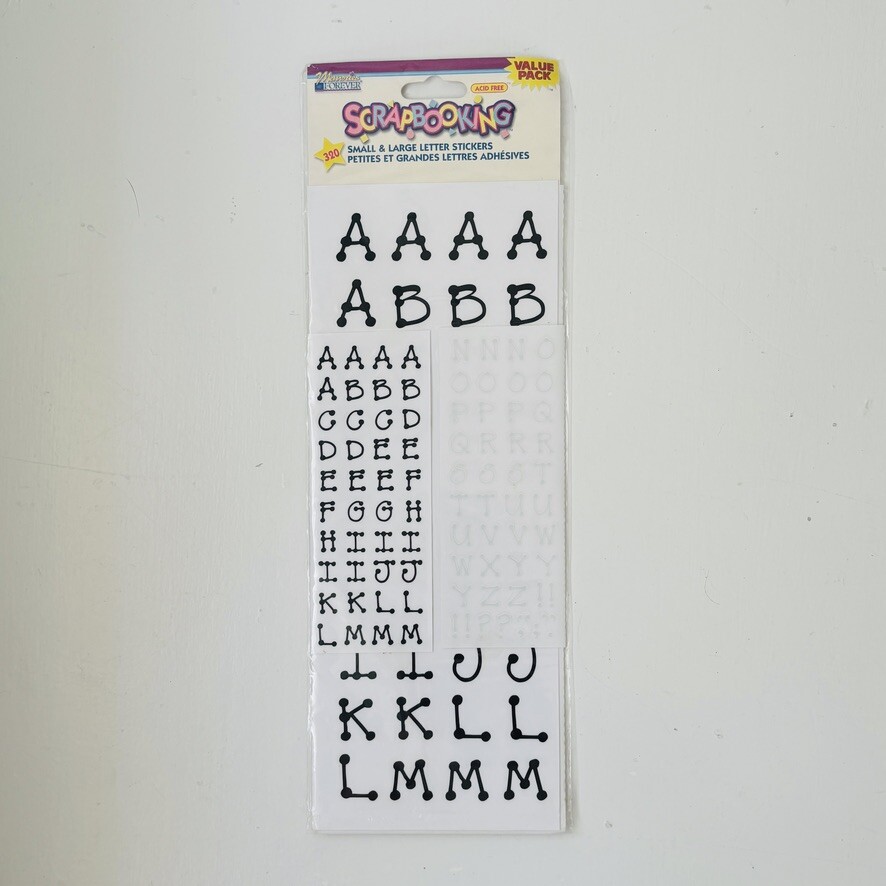 Memories Forever Scrapbooking Lollipop Letter Stickers