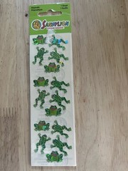 SANDYLION Scrapbooking Sticker prismatic Holo frogs New Sealed