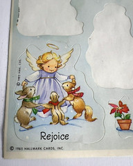 Vintage Christmas Stickers Lot Hallmark & American Greetings Santa Elves USA 80s