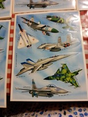 Vintage Ambassador/Hallmark Cards Fighter Jet Stickers 5 Sheets 1988