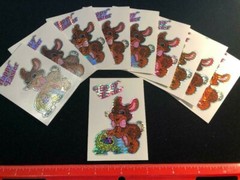 10 Count NEW «Happy Easter» Prismatic Foil Sticker Sheet – Bunny & Basket
