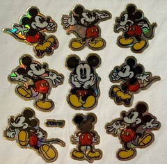 PRISMATIC MICKEY MOUSE Stickers(9pcs)Disney•Cartoon Character•Card Making•