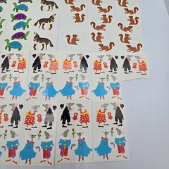 Vtg 90s Mrs. Grossman’s Stickers Lot Animals Rat Opera Mice Turtles Wolf Cow