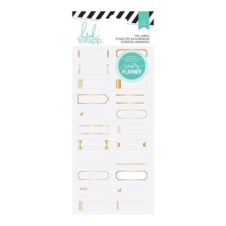 Heidi Swapp Memory Planner GOLD FOIL LABELS – 22 pcs