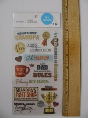 Recollections Stickers GRANDPA Family 17 Pieces NIP