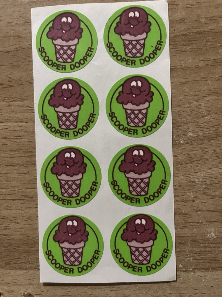 Vintage CTP RARE Scratch And Sniff SCOOPER DOOPER Chocolate Scented Sheet Of 8