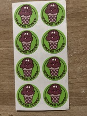 Vintage CTP RARE Scratch And Sniff SCOOPER DOOPER Chocolate Scented Sheet Of 8