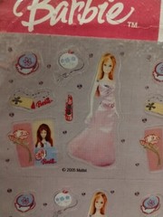 2 sheets of 2005 barbie stickers 144 stickers