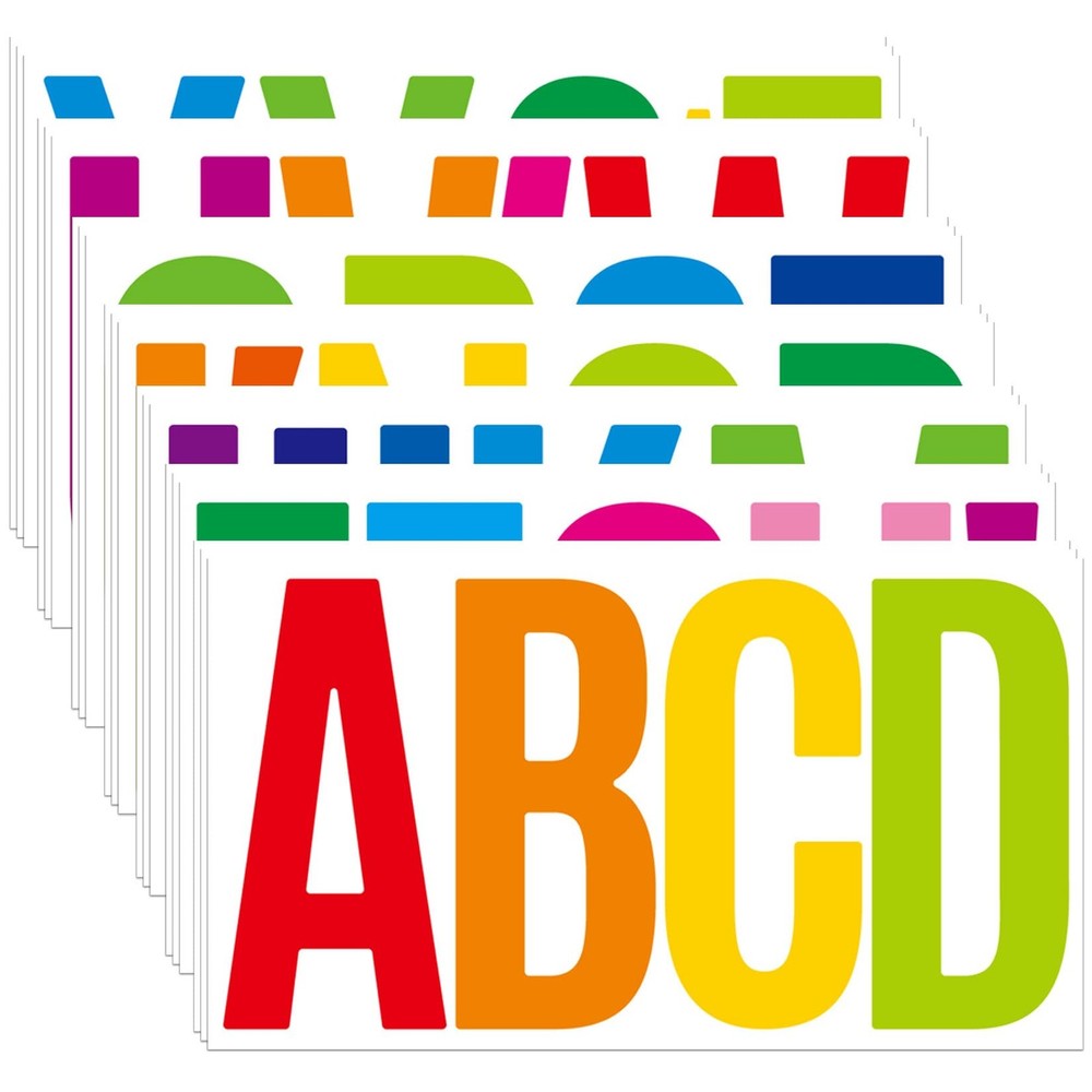 21 Sheets 6 Inch Letter Stickers, Self Adhesive Vinyl Capital Alphabet Multi
