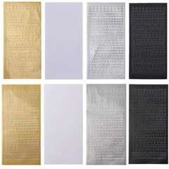 8 Sheets Alphabet Letter & Number Stickers, Upper & Gold/White/Silver/Black