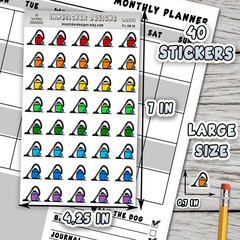 Vacuum Cleaner Stickers, Mini Icon Reminder Planner stickers, Journals, books