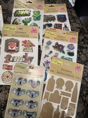 Lot of 25 crafters square stickers Assorted. Scrapbooking Over 350 Stickers