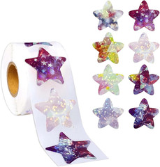 1000Pcs Space Star Stickers for Kids Boy Girl Teacher Colorful Pentagram Childre