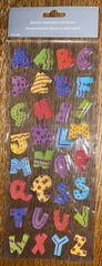 Recollections Colorful Epoxy Alphabet Letters 2 Sheets Card Scrapbook Sticker 3D