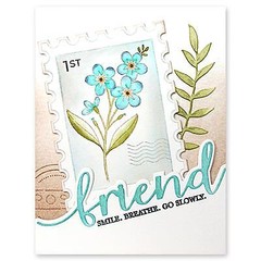 New Penny Black Rubber Stamp clear set ABLOOM flowers free USA ship