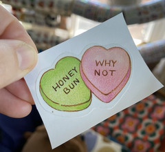 Vintage 80s Sticker Lot: Restored Valentine’s Day Heart Candy Stickers (READ)