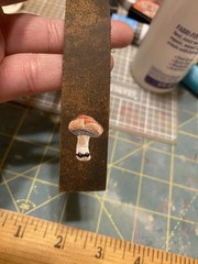 Nature, Squirrel, Mushroom, Handmade Ephemera, ,Junk Journal,tag,embellishment
