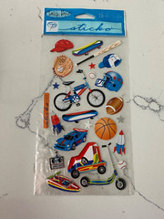 Sticko Photo Safe Classic Paper Sticker Boy Toys Bike Scooter Car Baseball Craft