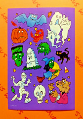 Vintage American Greetings Halloween Ghosts & Monsters Stickers Pack